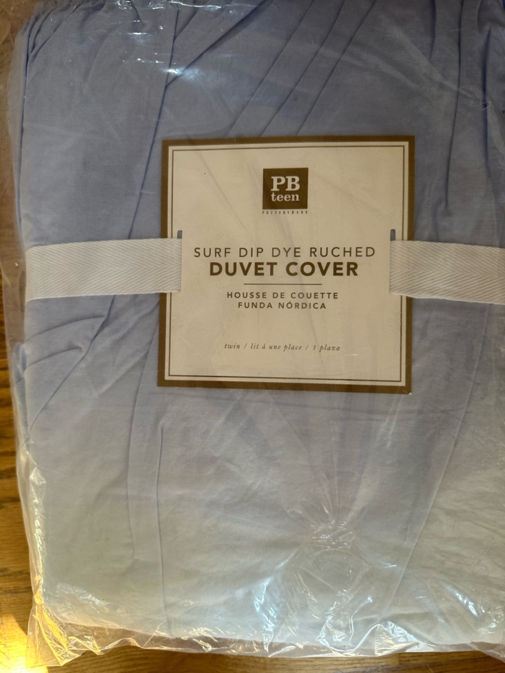 Twin Pottery Barn Teen Surf Dip Dye Ruched Duvet - Picture 2 of 3